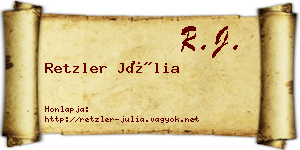 Retzler Júlia névjegykártya